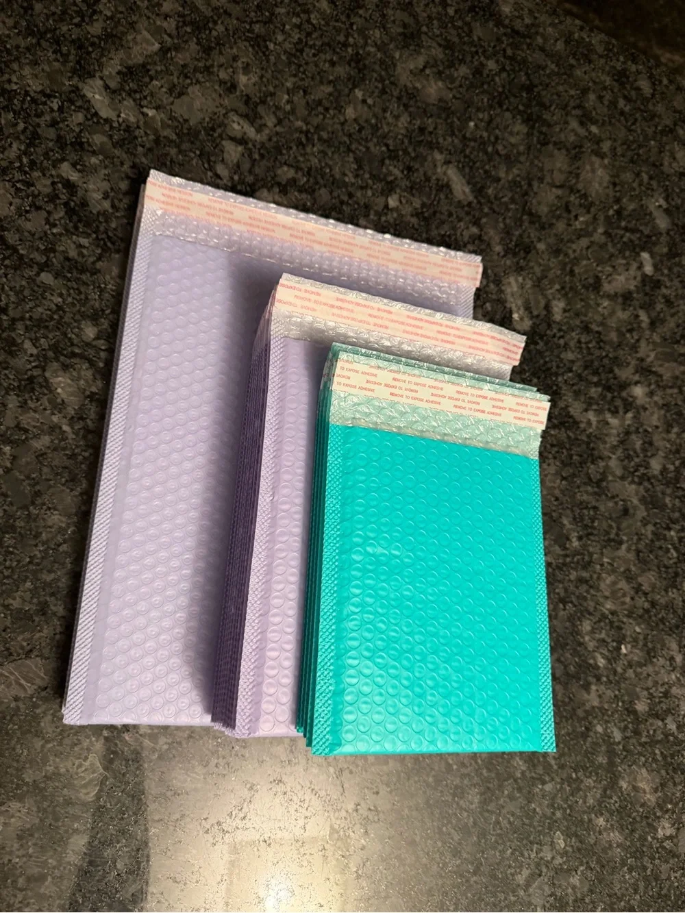 Bundle of 20 Bubble Mailers Teal & Lilac/Purple Protective Various Sizes
